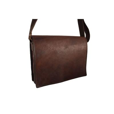 Goat Leather Messenger Bag Laptop Satchel Office School Crossbody Shoulder