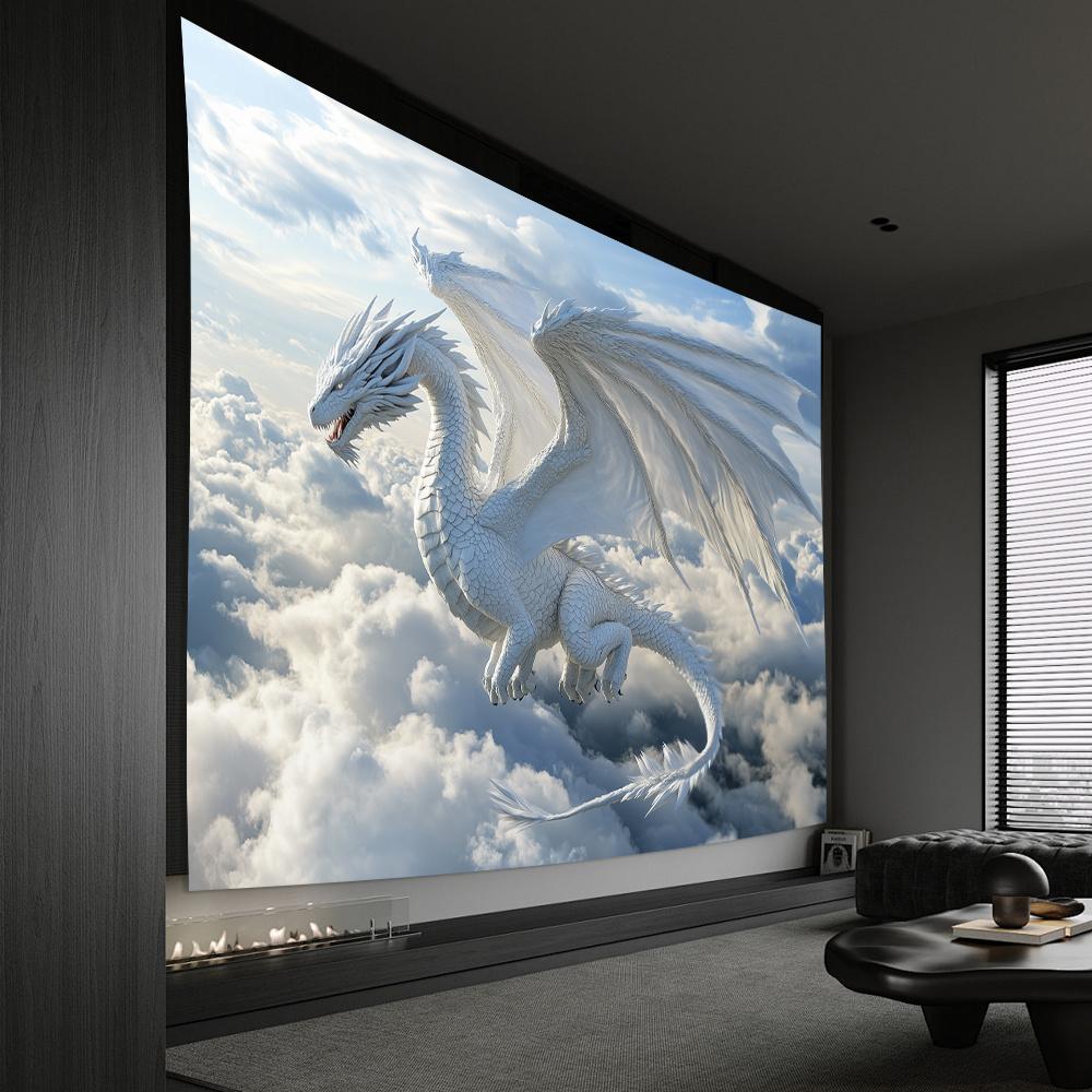 1 Piece Gorgeous Style Polyester Dragon Tapestry, Polyester Fabric, Machine Washable, Suitable for Living Room, Bedroom