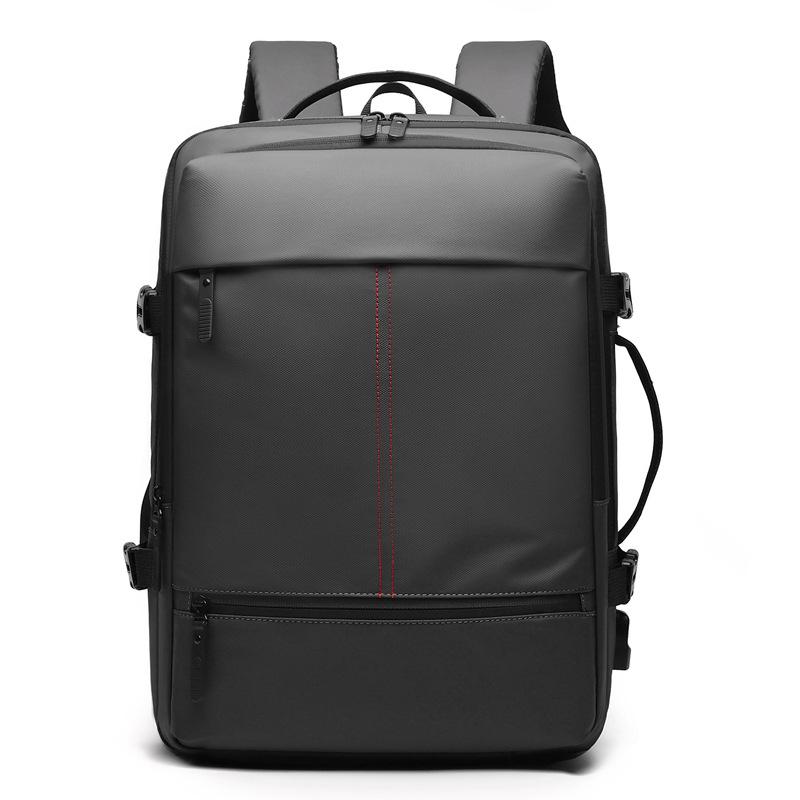 Expandable Men's Travel Backpack for Business and Short Trips - Large Capacity and Multifunctional Laptop Bag
