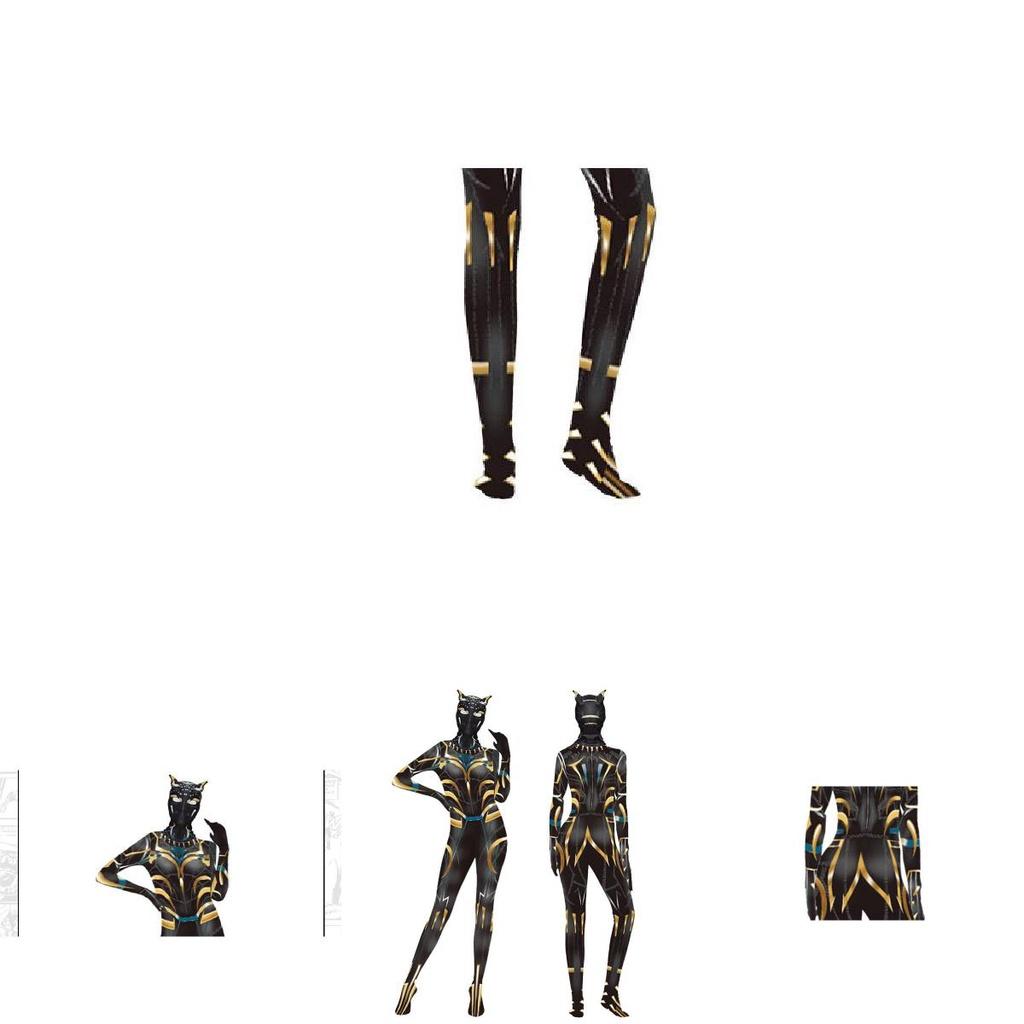 Black Pantherwakanda Forever Letitia Wright Women's Elastic Bodysuit Headwear Cospaly