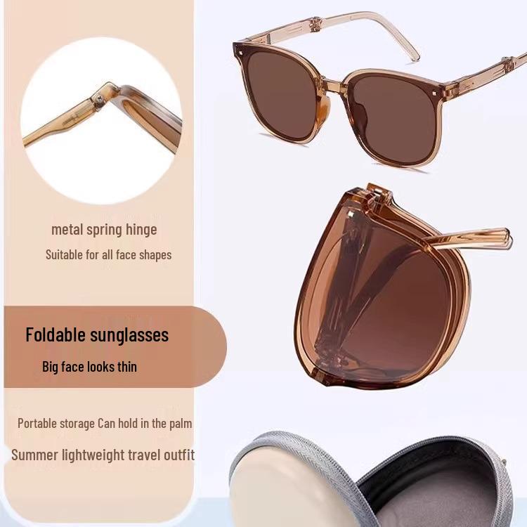 Dámské skládací polarizované sluneční brýle na řízení - Nová móda, Anti-UV, Přenosné