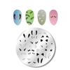 6*12CM Nail Stamping Plate Round Rectangle Leopard Stainless Steel Nail Art Image Stamp Stencils