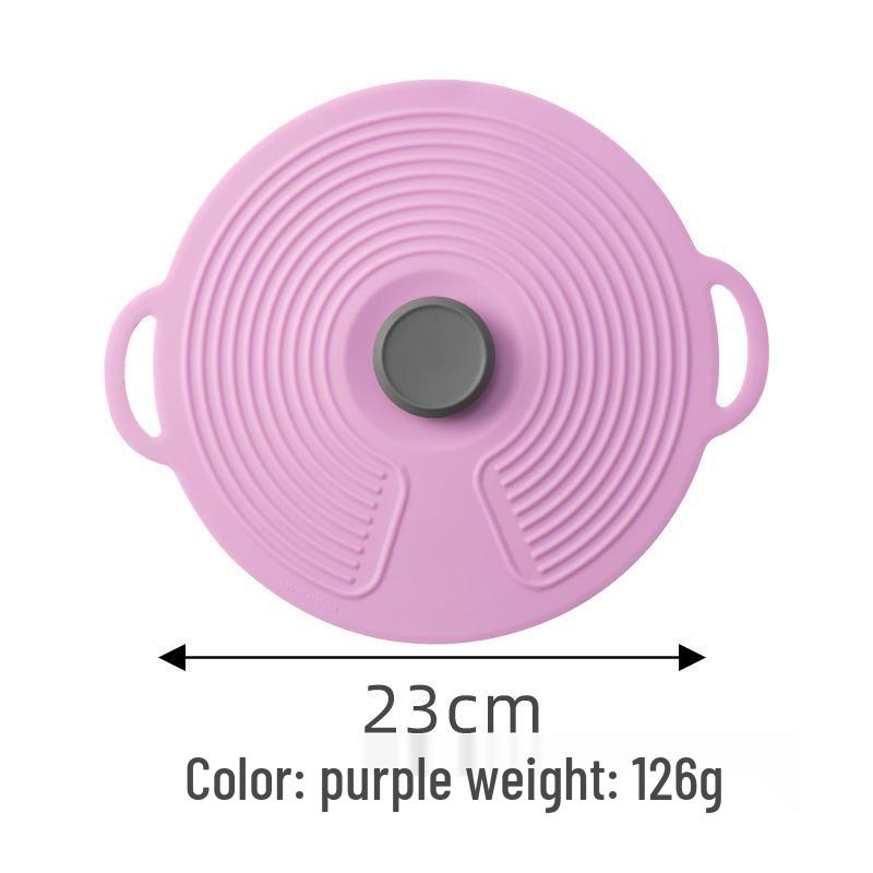 Silicone Anti-Overflow High-Temp Pot Lid & Non-Slip Cup Cover