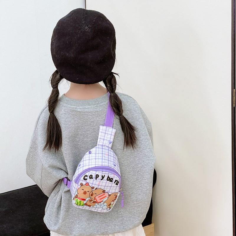 Shoulder Capybara Printed Crossbody Chest Bag Children Cartoon Outdoor Leisure