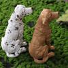 Resin Crafts Small Dog Statue Handmade Puppy Statue  Home Office Desk Decoration