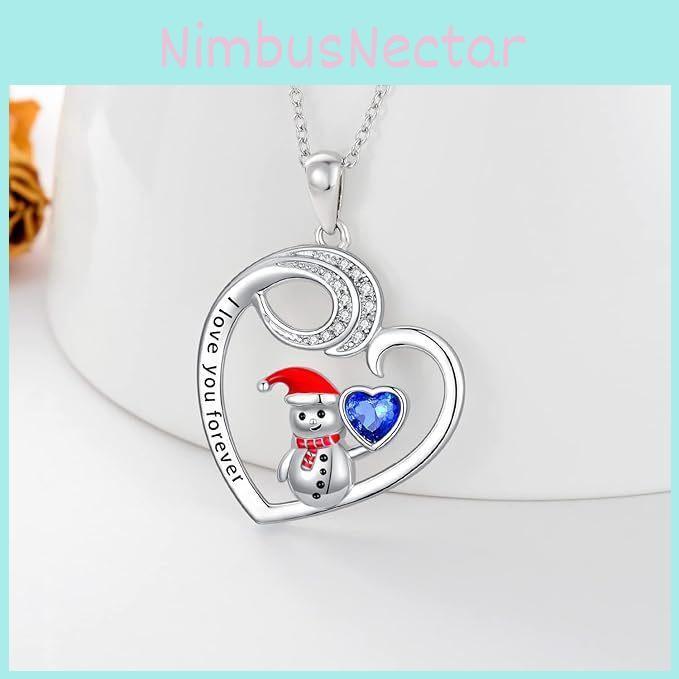 Geometric Bell Snowman Heart Snowflake Necklace Zinc Alloy Chain Jewelry Women
