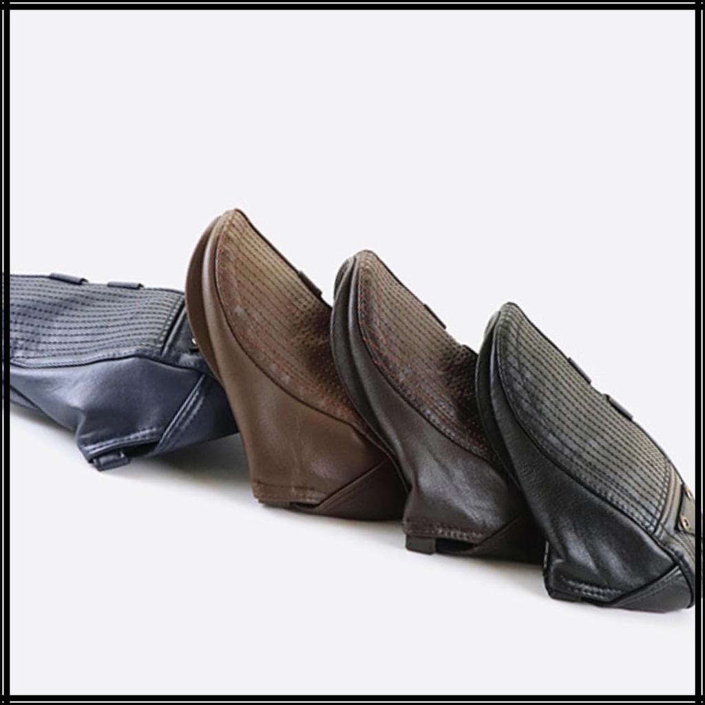 White Fang Hunting Retro Leather and PU Stylish for CZ569 Cap, Stitched, Cool, Leather, Dandy, Adults, Men's, (Navy)