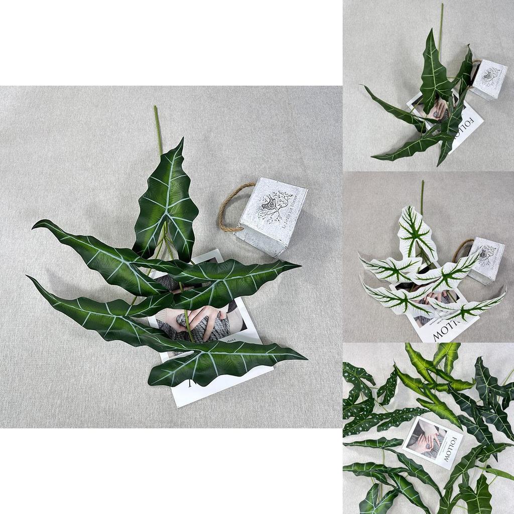 Alocasia Odora Künstliche Grüne Pflanze mit Realistischen Blättern für Heimdekoration und Veranstaltungen