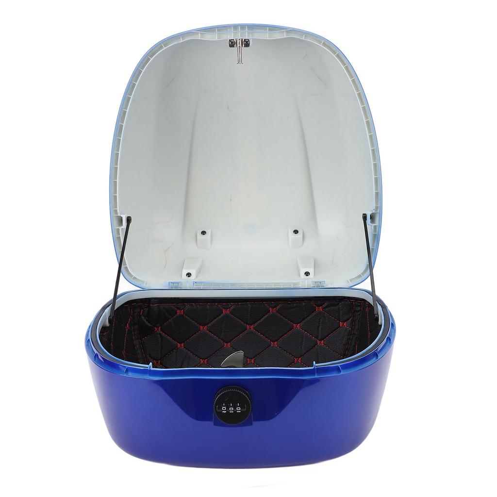 Motorcycle Top Case with Combination Lock ABS Waterproofing Tail Box Carrier Case for Electric Bike Scooter Blue