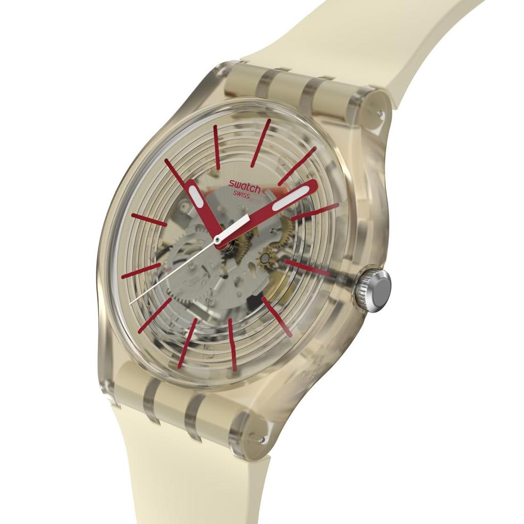 Swatch NEW GENT BIOSOURCED REVEALED IN THE SAND Beige Klocka, SO29K119, Unisex,