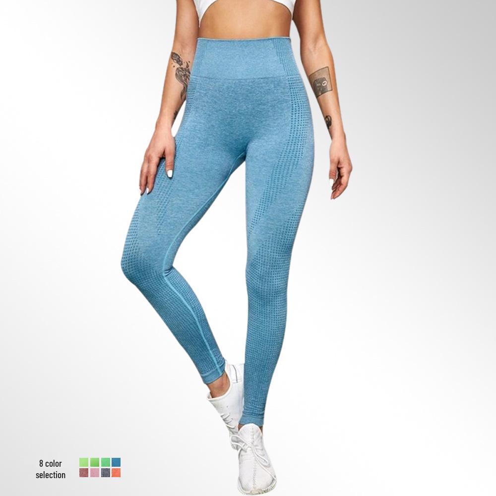 Cross-Border Dot Jacquard High-Waisted Yoga Pants - Tummy Control, Hip-Lifting, Quick-Dry, Breathable Fitness Wear