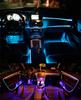 5PCS RGB LED Car Decor Neon With Foot Lamp integration Fiber Optical Strip Light
