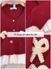 Plus Size Winter Knit Sweater for Women - Sweet Style with Butterfly Sequins, Loose Fit (130-350 jin)