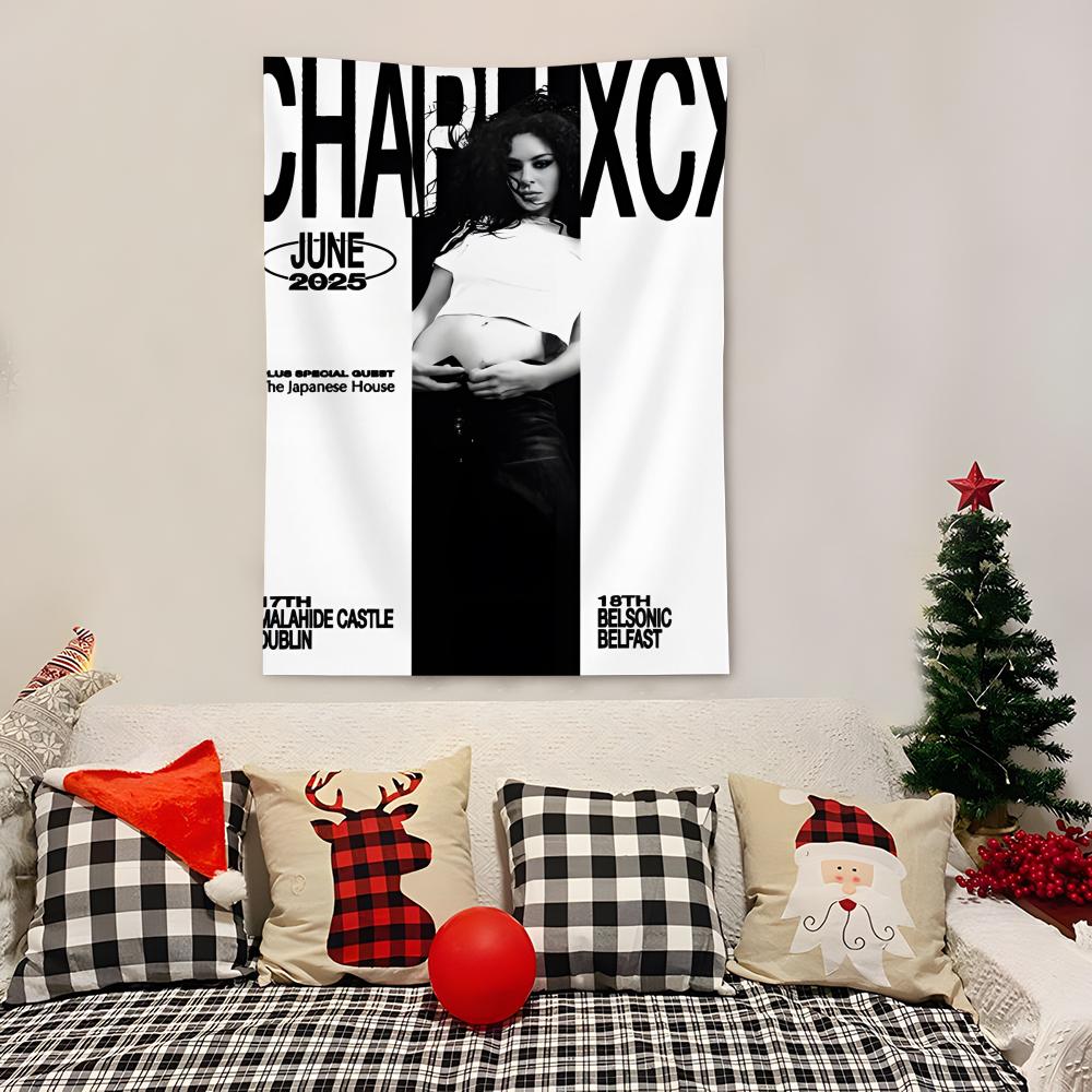 

Singer CCharli XCX Tapestry Decoration Art Microfiber Background For Bedroom Living Bar Garden Outdoor Festival 74x94cm(29x37in)