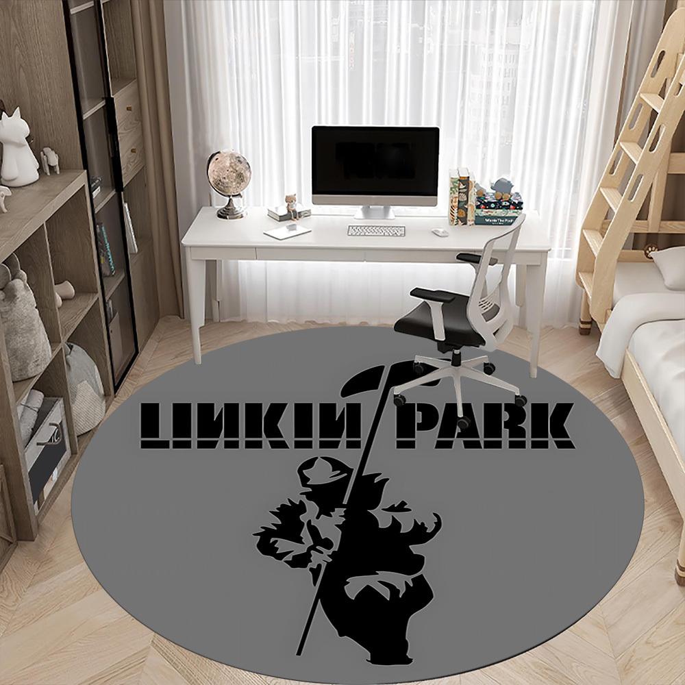 1pc Linkin Park Band LogoChair Carpet for Office, Non-slip, Soft and Durable Office Rug for Interior Decoration, Perfect for Office Yy250925095