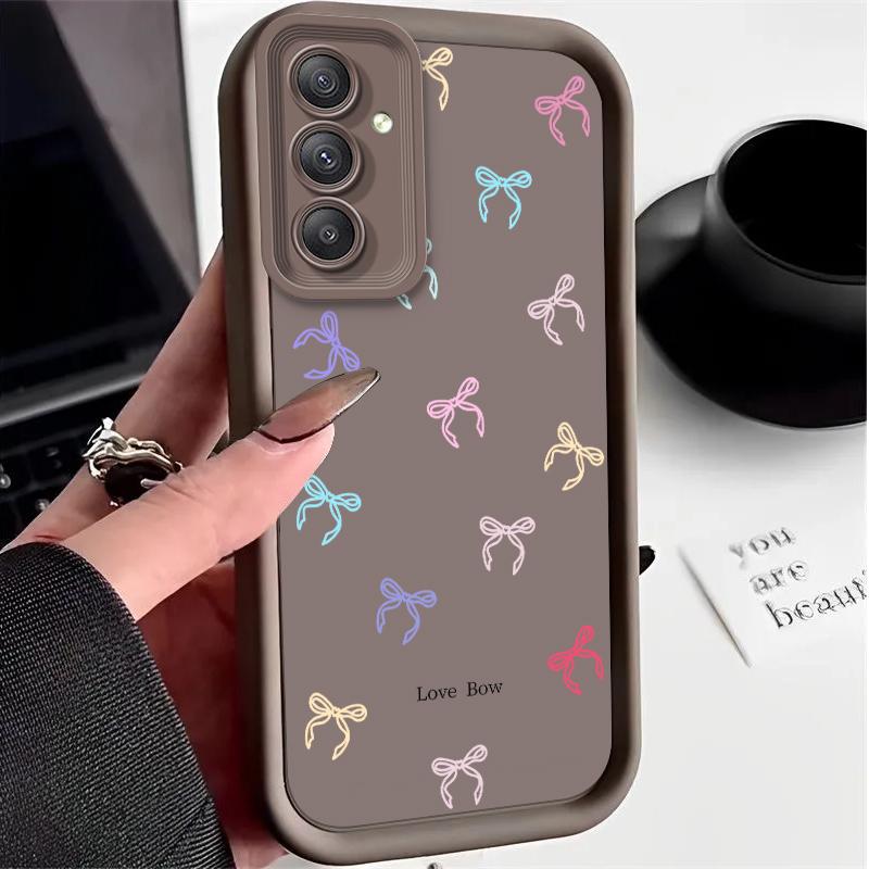 Simplicity Bowknot Case for Samsung Galaxy A73 A72 A71 A55 5G A54 A52 A52S A51 4G A31 A30 A24 A23 A22 A21S A20S A20 A14 Cover