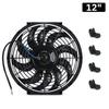 7 9 10 12 13 14 Zoll Universell 12V 80W Schlank Umkehrbar Schwarze Klinge Elektrischer Kühler Lüfter Auto Lüfter Montagekit