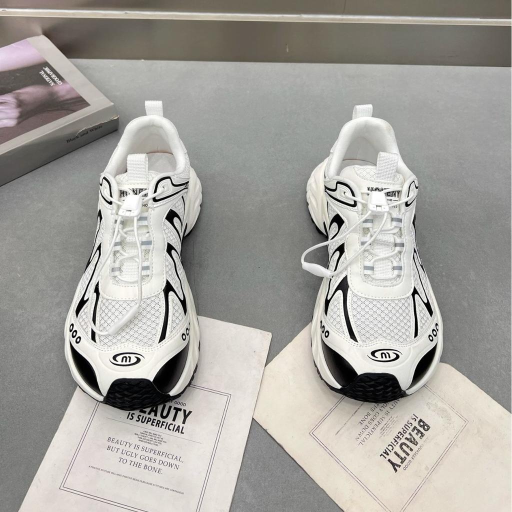 2025 summer new thin mesh fashion platform sports dad shoes women breathable, lightweight and versatile casual Forrest Gump shoes tide