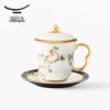 Yongfengyuan Pomegranate Garden Madam Porcelain Lidded Cup Set