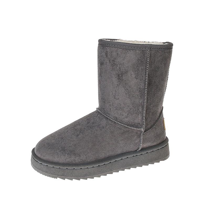 HEISS 2026 Winter Neu Hoher Schaft Mode All-Match Warm Dicke Schneestiefel mit Schleife Schneestiefel Damen Flachabsatz Schneestiefel