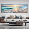 Moderne Natürliche Strandlandschaft Poster Drucke Meer Sonnenuntergang Ästhetik Leinwand Malerei Wandkunst Bild für Wohnzimmer Heimdekor