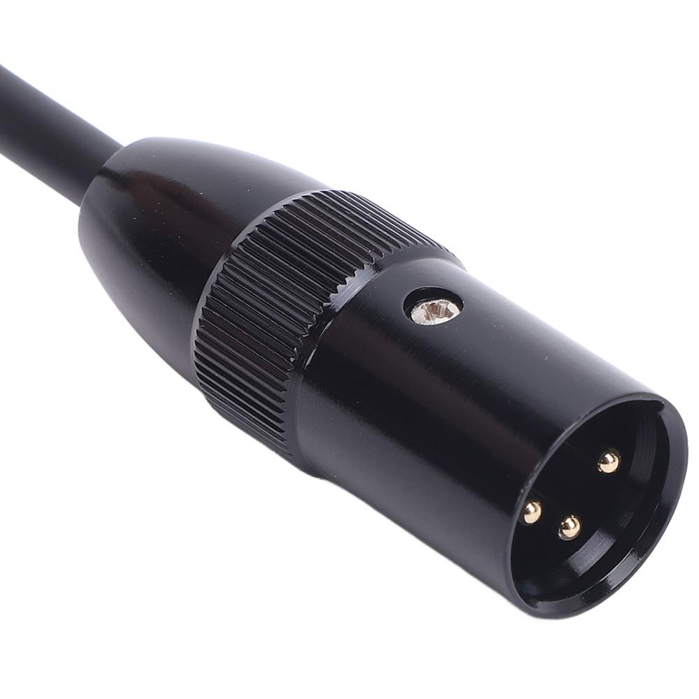 Male Connector 3.5mm to Dual XLR Male Flexible Y Splitter Cable Audio Cable  Speakers Connection