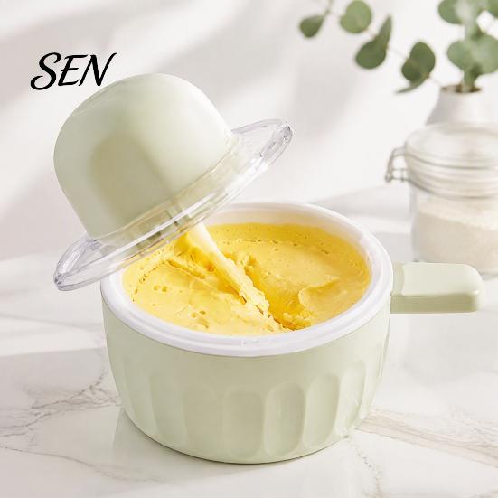Removable Dishwasher Safe Parts Ice Cream Maker Mug, Cordless Machine, Rechargeable Compact Freezer Friendly Design Mini Bowl for Homemade Gelato