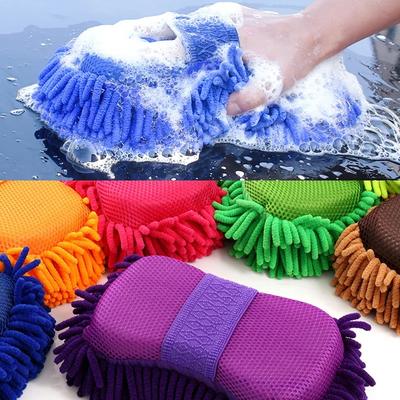 Autowaschanlage Mikrofaser Chenille Autowaschschwamm Pflege Waschbürste Pad Waschtuch Autohandschuhe Styling Zubehör Gadget