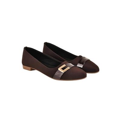 Shoetopia Comfortable Stylish Brown Ballerinas For Women & Girls /Uk7