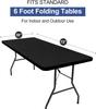 Stretch Fabric Rectangle Cloth Table Top Cap Fitted Covers for Feet Washable Polyester Elastic Home Banquet Picnic Wedding Exhibition Show 30 x 72''