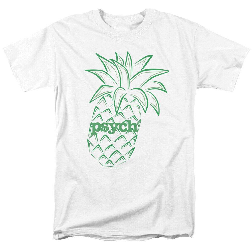 26 Psych Pineapple T Shirt Mens Licensed Classic TV Show Gus Shawn Tee White Unisex T-Shirt XXXL