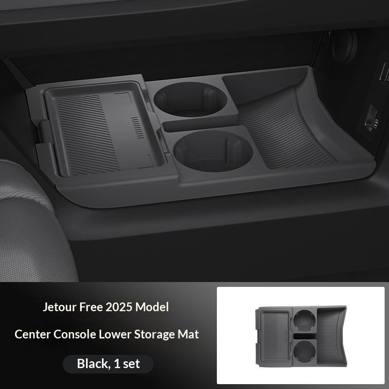 

Suitable for 25 Models of Jietu Ziyu Zhi Central Control Storage Box Lower Storage Box Pad Car Supplies Interior Accessories чёрный