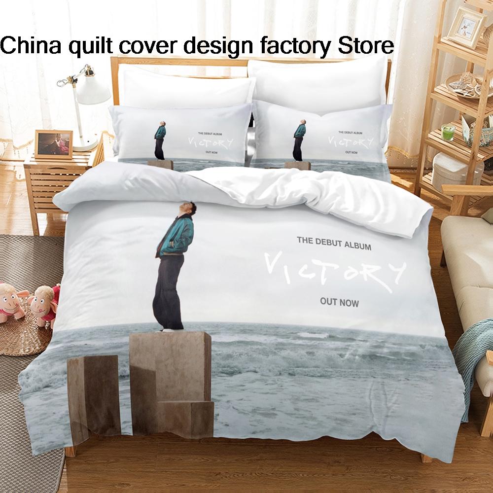 Cian Ducrot Pattern Bedding Set 3Pcs Duvet Cover Pillowcase Lightweight Microfiber Bed Linen Home Bedroom Decor For Music Fans