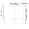 VidaXL LED Headboard Bedroom Furniture Double Bed Accessory Head of Bed Frame Interior Black 3123818