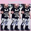 Adorable Halloween Baby Boy Girl Cotton Top T-shirt With Stripe Long Pants Set