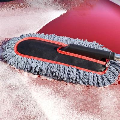 Durable Adjustable Telescopic Car Cleaning Tools Microfiber Home Clean Car Dust Mop Dust Removal Duster Washing Brush