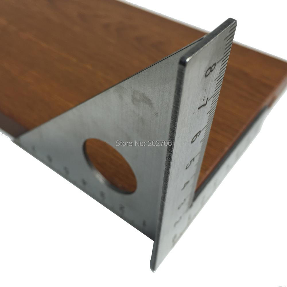 Stainless Steel Woodworking Ruler Square Layout Miter Triangle Rafter 45 Degree 90 Degree Metric Gauge Measuring Gauging Tools