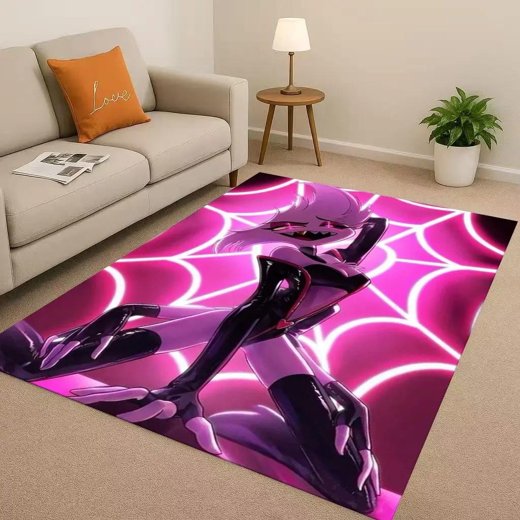 3D Cartoon H-Hazbin Hotel Angel Dust Alastor Living Room Non-Slip Area Rug Soft Carpet for Bedroom Sofa ,Easy Clean Home Doormat
