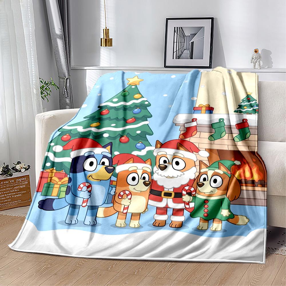 Christmas Family Fun Blanket Comfortable Perfect for Sofa Bed Picnics Four Seasons Universal Modern Gifts For Family Or Friends