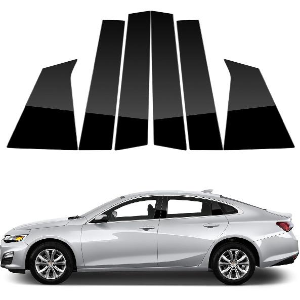 ACLONG Pillar Posts Door Window Trim Glossy Black Stainless Steel Compatible with Ford F-150 Super Cab Crew Lincoln Mark LT 2004-2014, Anti Scratch