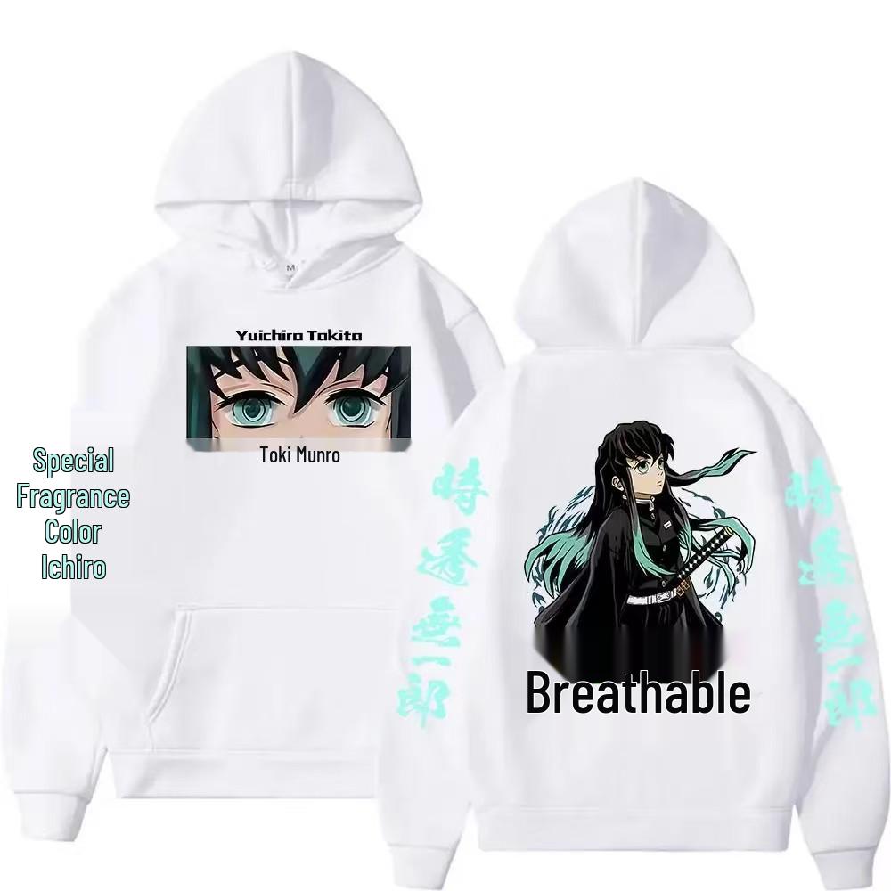 Unisex Tokito Muichirou Anime Mikina - Volná Mikina pro Muže a Ženy