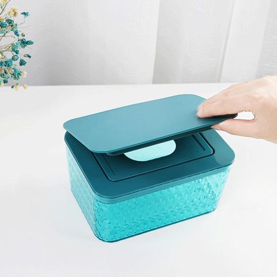 Wipes Dispenser Storage Box Large Capacity Dustproof Moisture Prevention Transparent Design Bathroom Wipes Case Box