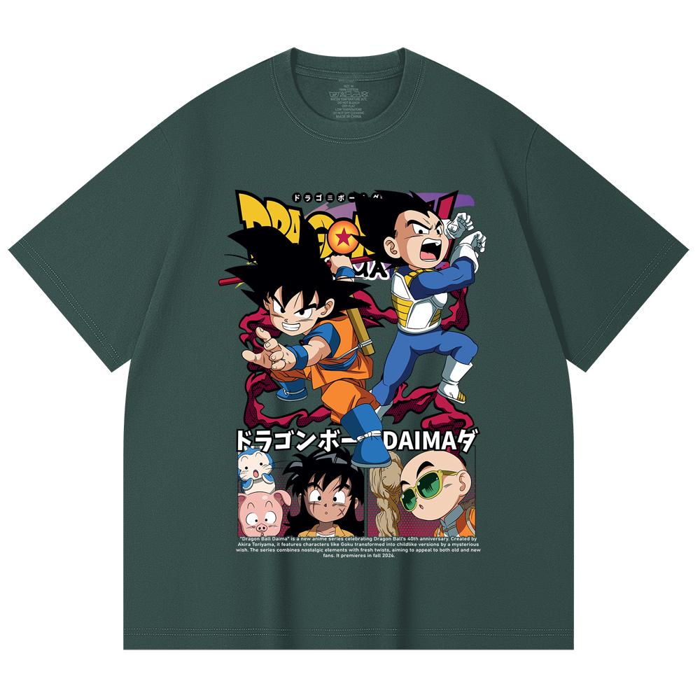230 Gsm 100% Cotton Dragon Ball V1 Daima Print Unisex Heavy Cotton T Shirt
