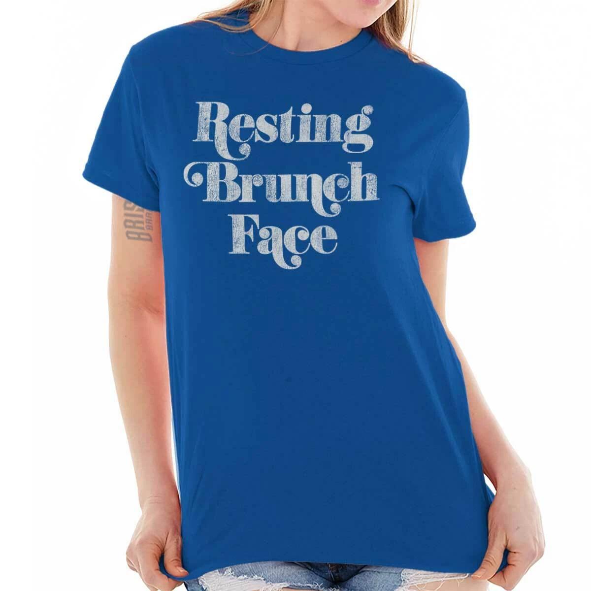 Resting Brunch Face RBF Funny Hangry Gift Womens Graphic Crewneck T Shirt Tee XL