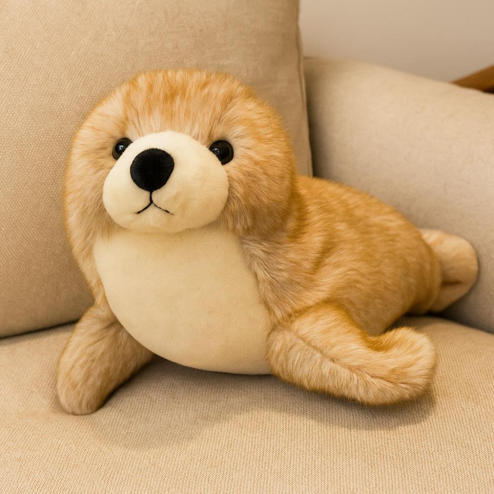 Fluffy Sea Lion Plush Toys PP Cotton Seal Stuffed Animal  Birthday Parties