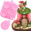 Soppsjokoladeform Soppsilikonformer Kakepyntverktøy Cupcake Topper Godteri Sjokoladegummipastaformer