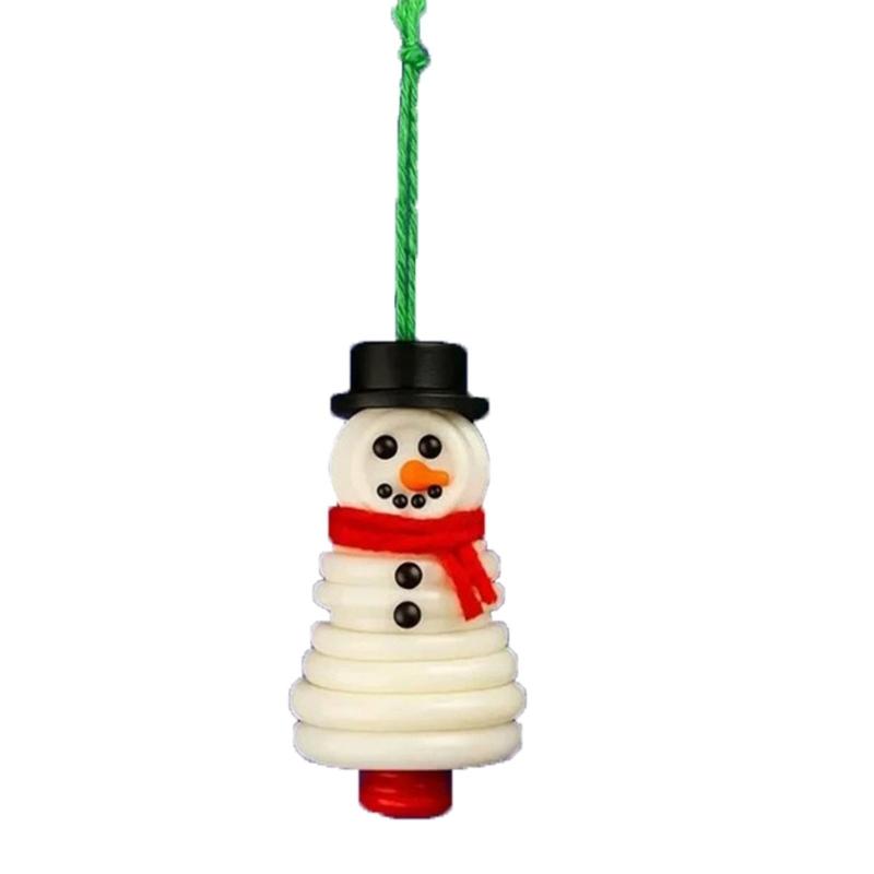 Festival Craft Buttons Santa Snowman Angelic Christmas Tree Decorations Plastic Materials Portable Handmade Projects