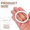 PATIKIL 48pcs Dream Catcher Inch Floral Macrame Plastic DIY Round Plastic Hoops for Crochet Wall Wedding White Rings, 2.2 O-Rings, Crafts, Hangings,