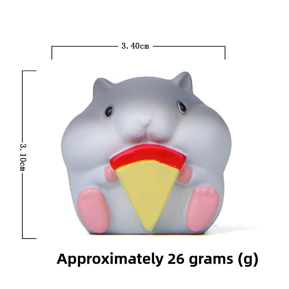 Resin Cartoon Hamster Figurine With Foodthemed Design For Gift Giving And Home Decor