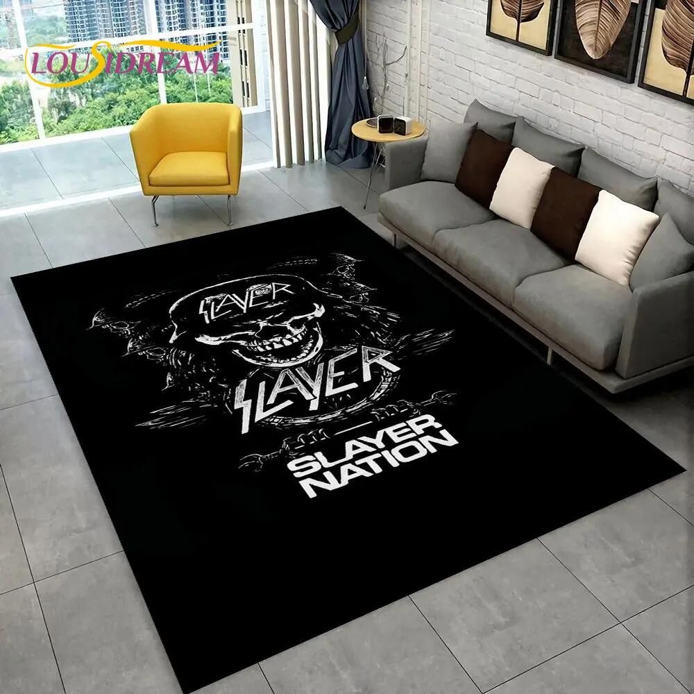 Tappeto per la zona musicale della band heavy metal Slayer, tappeto per la casa, soggiorno, camera da letto, divano, zerbino, decorazione per bambini, tappetino antiscivolo